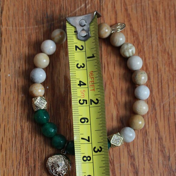 Alexa's Angels Stone & Plastic Beaded Stretch Bracelet - Picture 6 of 6